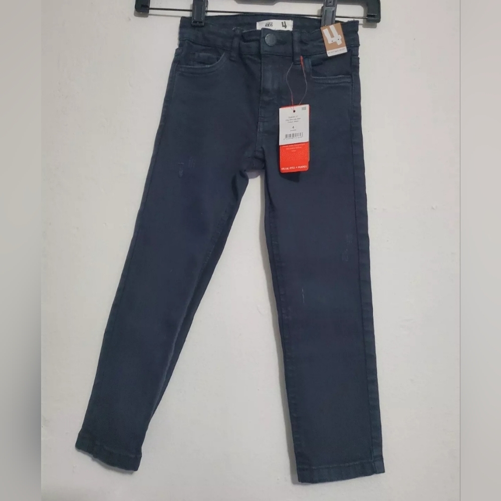 Denim Black Jean, ollie slim leg,  Size 4 adjustable waist, 98% cotton